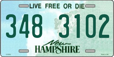 NH license plate 3483102