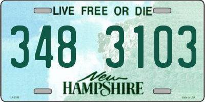 NH license plate 3483103