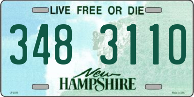 NH license plate 3483110