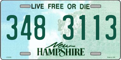 NH license plate 3483113