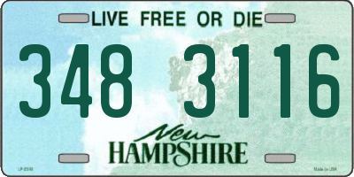 NH license plate 3483116