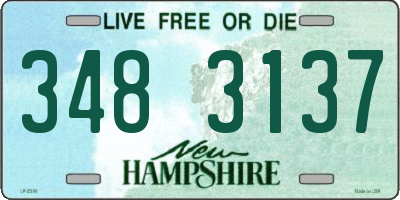 NH license plate 3483137
