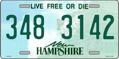 NH license plate 3483142