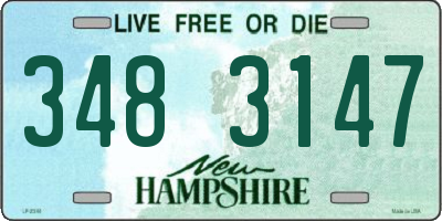 NH license plate 3483147
