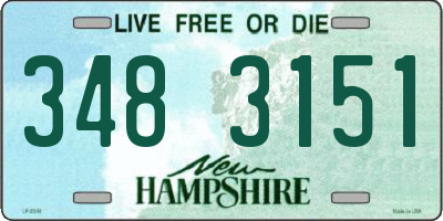 NH license plate 3483151