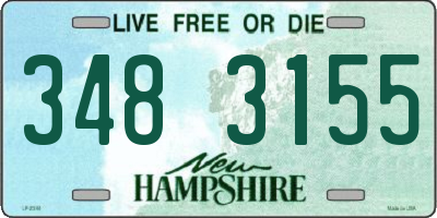NH license plate 3483155