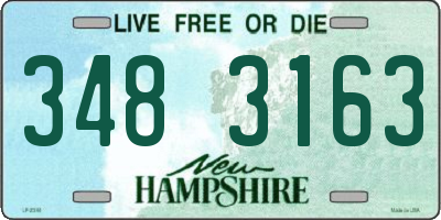 NH license plate 3483163