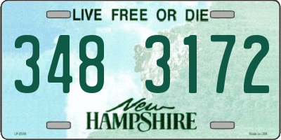 NH license plate 3483172