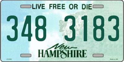 NH license plate 3483183