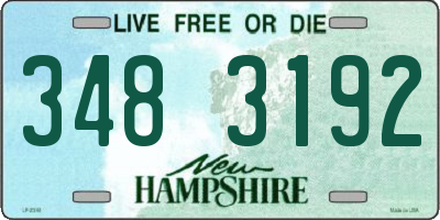 NH license plate 3483192