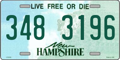 NH license plate 3483196