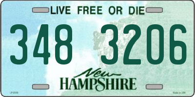 NH license plate 3483206