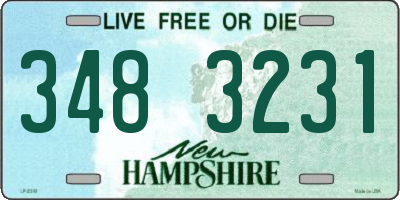 NH license plate 3483231