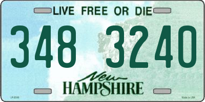 NH license plate 3483240