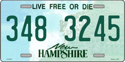 NH license plate 3483245
