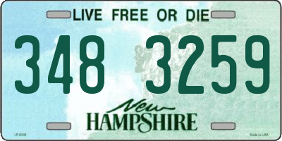 NH license plate 3483259