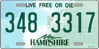 NH license plate 3483317