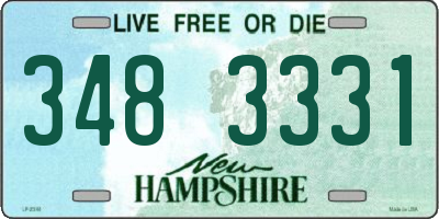 NH license plate 3483331