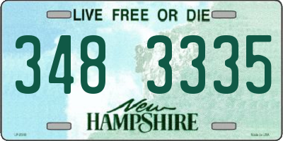 NH license plate 3483335