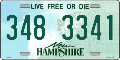 NH license plate 3483341