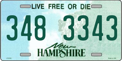 NH license plate 3483343