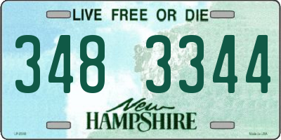 NH license plate 3483344