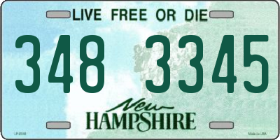 NH license plate 3483345