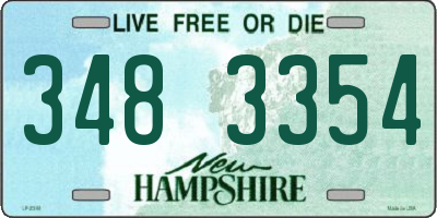 NH license plate 3483354