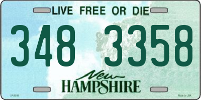 NH license plate 3483358