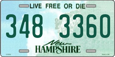 NH license plate 3483360