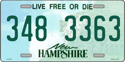 NH license plate 3483363