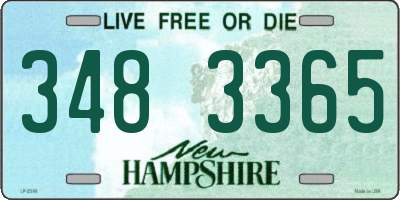 NH license plate 3483365