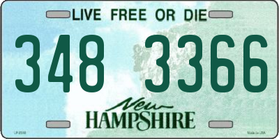 NH license plate 3483366