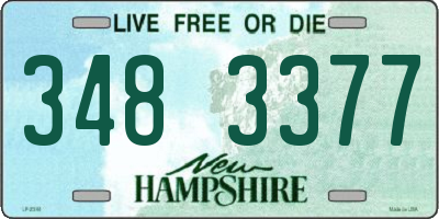 NH license plate 3483377