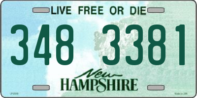 NH license plate 3483381