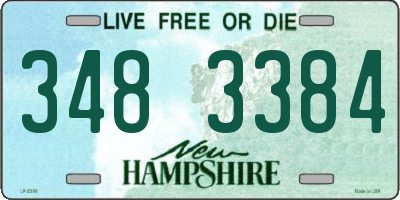 NH license plate 3483384