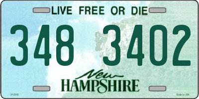NH license plate 3483402