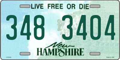 NH license plate 3483404