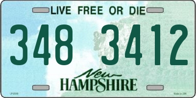 NH license plate 3483412