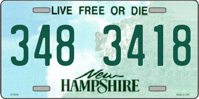 NH license plate 3483418
