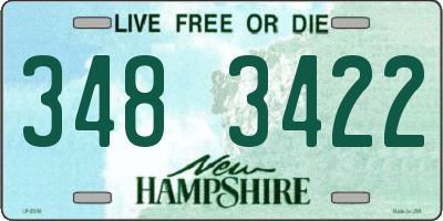 NH license plate 3483422