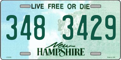 NH license plate 3483429