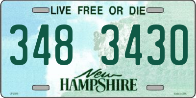 NH license plate 3483430