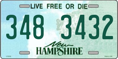 NH license plate 3483432