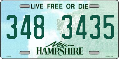 NH license plate 3483435