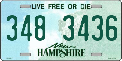 NH license plate 3483436