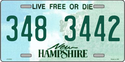 NH license plate 3483442
