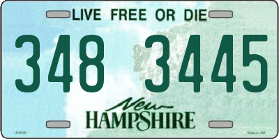 NH license plate 3483445