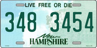 NH license plate 3483454