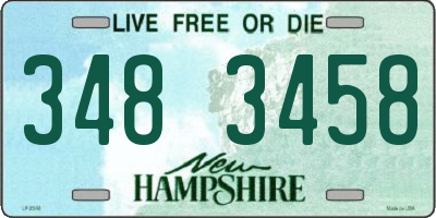 NH license plate 3483458